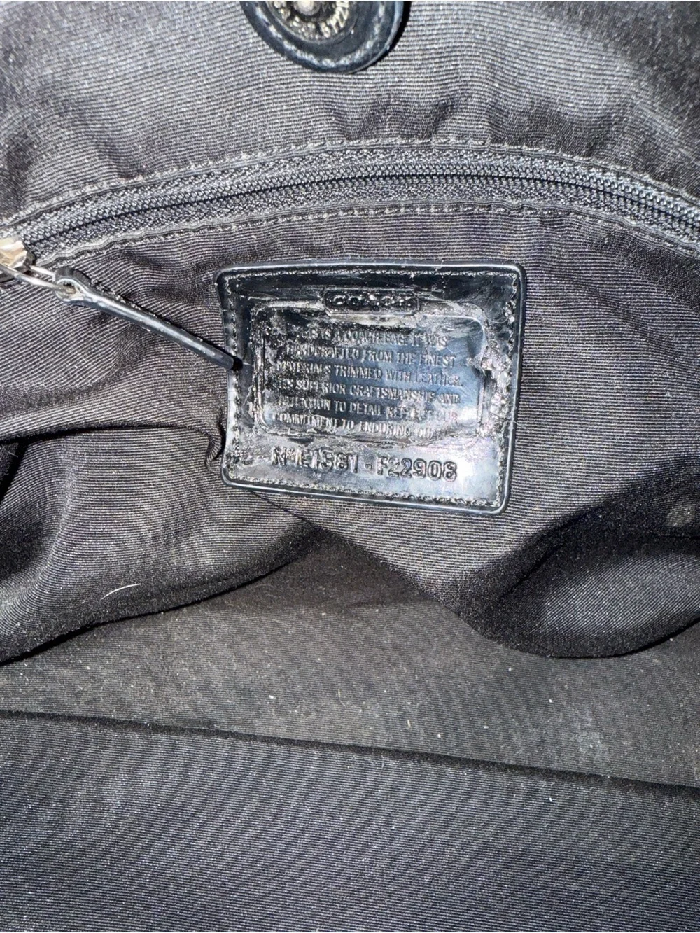 Coach Gray and Black Signature Stripe Tote